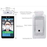 Access control displays human body infrared temperature sensor measurement tool and face recognition